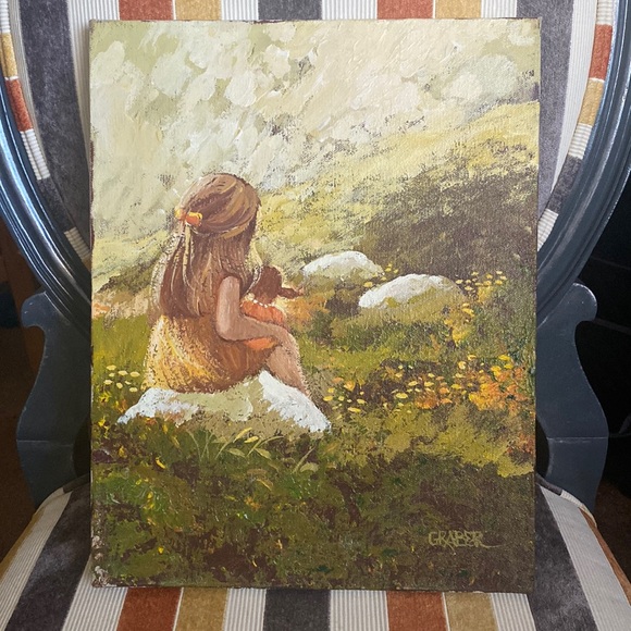 Original Oil Painting “The Child & the Doll” by Joan Graber - Picture 1 of 13